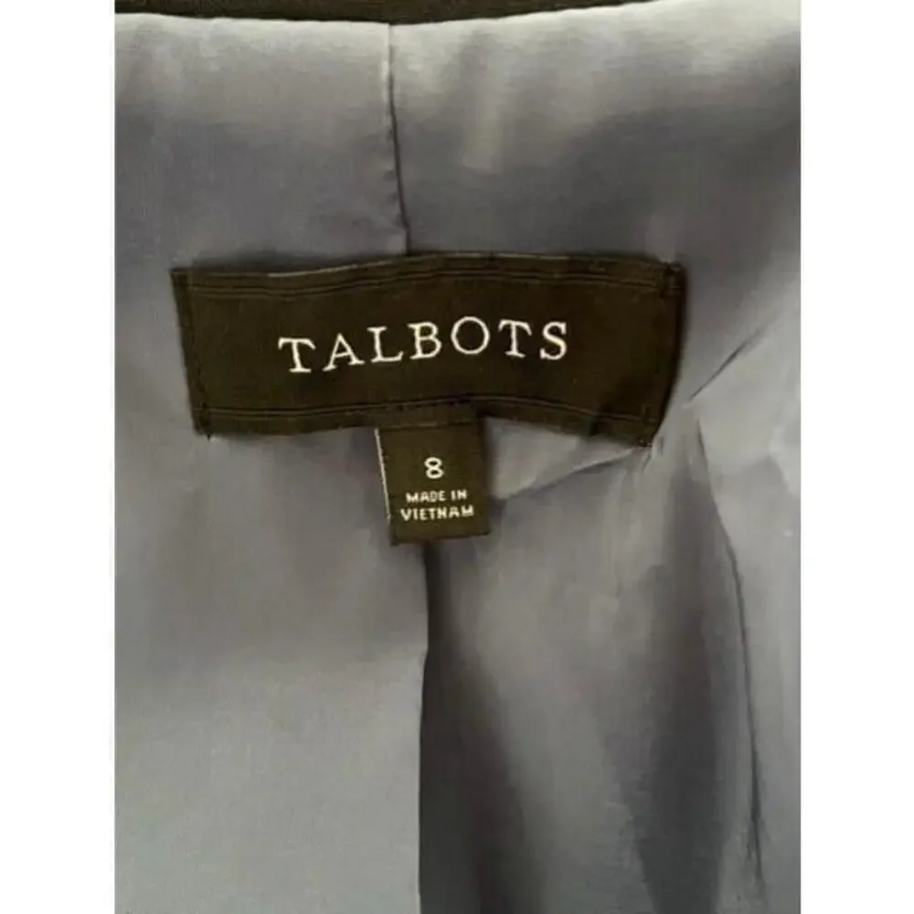 Talbots Navy Dot Wool Notched Collar Blazer Size 8 - Picture 8 of 9